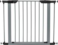 steel dog gate for doorways, pressure mounted pet gate safeguards walls, easy tool-free installation, optimal measurements for dog gate логотип