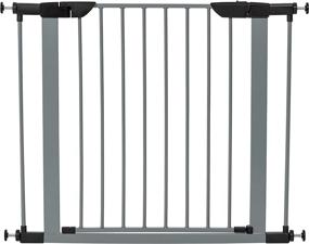 img 4 attached to Steel Dog Gate for Doorways, Pressure Mounted Pet Gate Safeguards Walls, Easy Tool-Free Installation, Optimal Measurements for Dog Gate