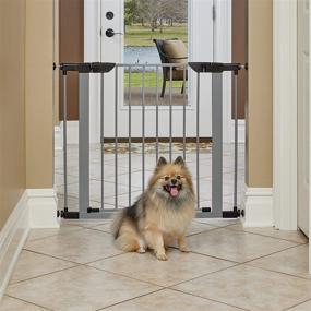 img 3 attached to Steel Dog Gate for Doorways, Pressure Mounted Pet Gate Safeguards Walls, Easy Tool-Free Installation, Optimal Measurements for Dog Gate