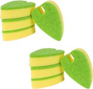 🍃 efficient odor resistant quick-dry sponge with faucet hanging, leaf design - 8 pack by evriholder logo