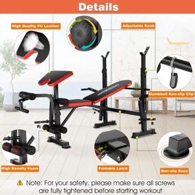 img 2 attached to Get Fit With OppsDecor Adjustable Weight Bench Set - Perfect For Home Gym Workouts