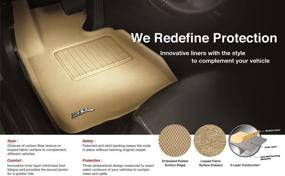 img 1 attached to 🔒 3D MAXpider 2014-2016 Mini Countryman Kagu Floormats - Tan: Ultimate Protection for 1st & 2nd Row