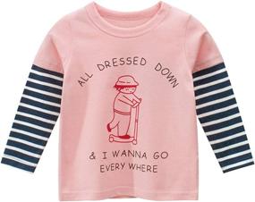 img 3 attached to 👕 Little Cotton Cartoon Spring Boys' Clothing - Tops, Tees & Shirts by REWANGOING