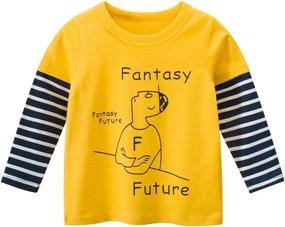 img 1 attached to 👕 Little Cotton Cartoon Spring Boys' Clothing - Tops, Tees & Shirts by REWANGOING