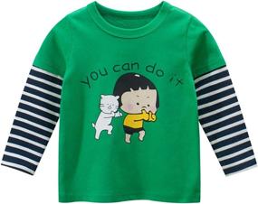 img 2 attached to 👕 Little Cotton Cartoon Spring Boys' Clothing - Tops, Tees & Shirts by REWANGOING