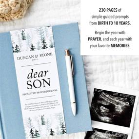 img 3 attached to 📘 Dear Son: A Prompted Prayer Journal & Childhood Keepsake by Duncan & Stone - Blue: A Thoughtful Baby Boy Memory Book & Scrapbook Album for Milestones - Perfect New Mom Gift