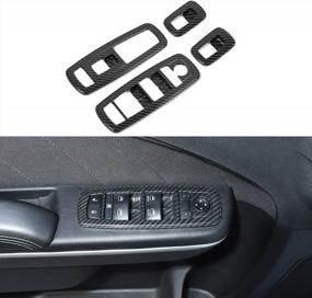 img 4 attached to Voodonala Window Lift Switch Trim For 2011-2019 Dodge Charger Durango, For 2010-2017 RAM, ABS Carbon Fiber 4Pcs