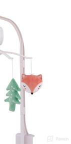 img 1 attached to 🐻 NoJo Nursery Crib Musical Mobile - Retro Happy Camper Forest Theme with Bear, Fox, Mushroom, Pine Tree - Orange, Brown, Green