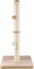 img 4 attached to MeowHomm 32'' Tall Cat Scratching Post with Hanging Ball - Durable Indoor Cat Scratcher with Sisal Rope