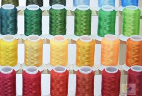 img 2 attached to 100 Colors Machine Embroidery Threads Compatible With Brother Machines Cones Polyester Thread Spool 40Wt 1100Yards 120D/2