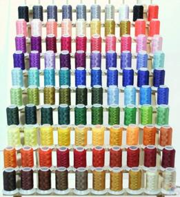 img 3 attached to 100 цветов, нитки для машинной вышивки, совместимые с машинами Brother, конусы, катушка с полиэфирной нитью, 40 Вт, 1100 ярдов, 120D/2
