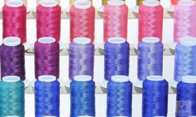 img 1 attached to 100 Colors Machine Embroidery Threads Compatible With Brother Machines Cones Polyester Thread Spool 40Wt 1100Yards 120D/2