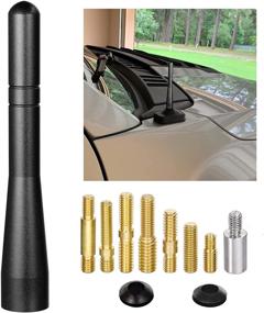 img 3 attached to 🚗 Bingfu Vehicle Short Antenna Mast Car Truck Antenna Replacement for Ford F150 Raptor F250 F350 F450 Super Duty Ranger Explorer Mustang Escape Focus Edge Dodge RAM 1500 2500 3500 Heavy Duty Truck - Enhanced Reception and Durability