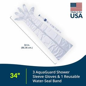 img 3 attached to Перчатка TIDI AquaGuard — защитная перчатка для душа с водонепроницаемой лентой — литой чехол на руку — 3 перчатки и 1 водонепроницаемая лента в упаковке — товары медицинского назначения для дома (50016-RPK)