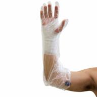 перчатка tidi aquaguard — защитная перчатка для душа с водонепроницаемой лентой — литой чехол на руку — 3 перчатки и 1 водонепроницаемая лента в упаковке — товары медицинского назначения для дома (50016-rpk) логотип