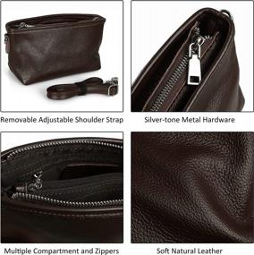 img 1 attached to Небольшой кошелек и сумочка через плечо из натуральной кожи с регулируемым ремешком для женщин - Befen