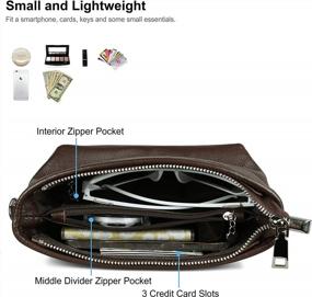 img 2 attached to Небольшой кошелек и сумочка через плечо из натуральной кожи с регулируемым ремешком для женщин - Befen