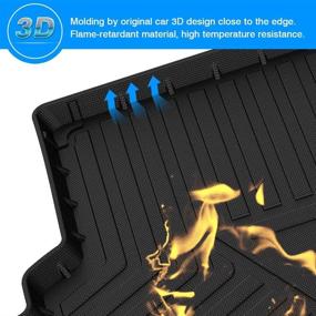 img 2 attached to 🚗 Custom Fit Anti-Slip Cargo Liner for Mercedes-Benz GLK Odorless High Side 3D Trunk Floor Mat 2008-2015 by Cartist