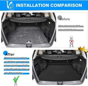 img 1 attached to 🚗 Custom Fit Anti-Slip Cargo Liner for Mercedes-Benz GLK Odorless High Side 3D Trunk Floor Mat 2008-2015 by Cartist