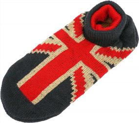 img 3 attached to Stay Warm In Style With ELFJOY'S National Flag Winter Crew Socks For Women And Girls