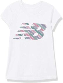 img 4 attached to Stylish and Sporty: New Balance Girls Sleeve Graphic Girls' Clothing for Active Girls