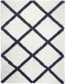 img 2 attached to Elegant Ivory/Navy Trellis Home Dynamix Carmela Katalina Rug, 7'10"X10'2