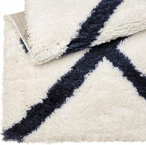 img 1 attached to Elegant Ivory/Navy Trellis Home Dynamix Carmela Katalina Rug, 7'10"X10'2