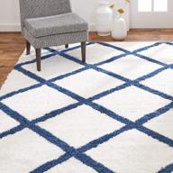 elegant ivory/navy trellis home dynamix carmela katalina rug, 7'10"x10'2 logo