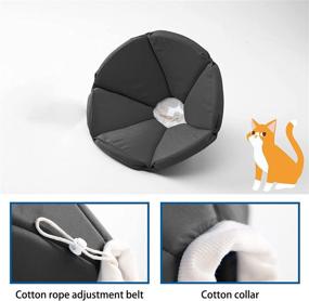 img 1 attached to 🐱 Cute Cat Cone Collar with Soft Polyester Padding - Ideal for Post-Surgery Recovery and Anti-Lick Measures