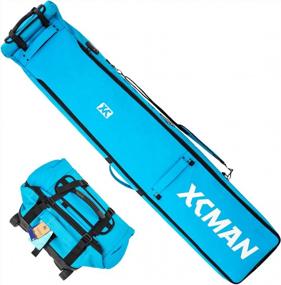 img 4 attached to Сумка XCMAN Padded Snowboard Bag с колесами, замком и регулируемой длиной 63-78 дюймов - идеально подходит для дорожных поездок и путешествий на самолете