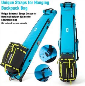 img 1 attached to XCMAN Padded Snowboard Bag W/ Wheels, Lock & Adjustable Length 63-78" - Perfect For Road Trips & Airplane Travel