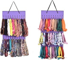 img 3 attached to Hanging Hair Accessories Storage Case for Baby Girl Headbands, 🎀 Hair Ties Holder with Sturdy Rope - Display and Organize Hair Accessories