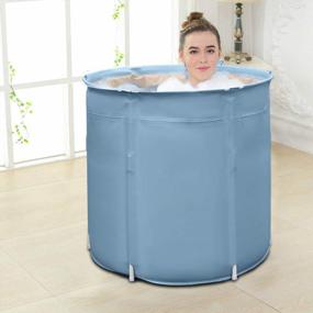 img 1 attached to Convenient Portable Bathtub For Family Bathing - Temperature Efficient And Perfect For Hot Or Cold Soaks