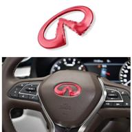 🔴 enhance your infiniti's interior: red steering wheel decorative emblem sticker - high-quality car accessories логотип