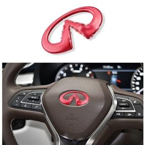 img 4 attached to 🔴 Enhance Your Infiniti's Interior: Red Steering Wheel Decorative Emblem Sticker - High-Quality Car Accessories