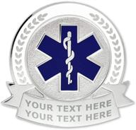 custom engravable ems lapel pin for healthcare professionals logo