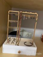 img 1 attached to Multi-Functional Jewelry Holder With Drawer For Necklaces, Rings, Bracelets, And Watches - Teamkio Jewelry Organizer And Stand review by Ramesh Eastep