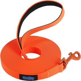 img 4 attached to 🐶 Vivifying Waterproof Dog Leash: 20ft Durable PVC Long Line Lead for Dogs – Ideal for Recall Training, Swimming, and Beach Activities (Orange)