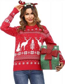 img 2 attached to Get Into The Festive Spirit With Aiboria'S Matching Family Ugly Christmas Sweater Collection For Women, Men, Boys And Girls