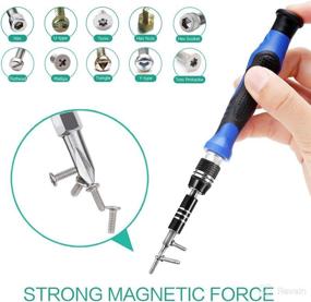 img 3 attached to 🔧 ORIA Precision Screwdriver Set: 86 in 1 Magnetic Driver Kit for Cellphone, Game Console, Tablet & More | Professional Repair Tool Kit (Black Blue)