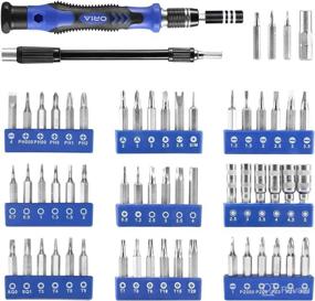 img 2 attached to 🔧 ORIA Precision Screwdriver Set: 86 in 1 Magnetic Driver Kit for Cellphone, Game Console, Tablet & More | Professional Repair Tool Kit (Black Blue)