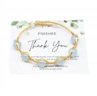 genuine aquamarine 14k gold filled wire wrapped bracelet, eye birthstone adjustable bangle. healing boho gemstone bead bracelet gift for her active logo