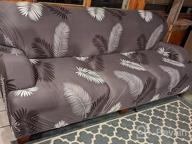img 1 attached to Protect And Style Your Loveseat With Lamberia'S Diamond Printed Sofa Cover And Free Pillow Cases review by Vickie Palmer