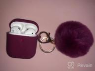 img 1 attached to AirPods 3 Case Cover 2021 Version Soft Silicone Fur Ball Keychain Women Shockproof Protective Visible Front LED Light Pink review by Michael Hemmig