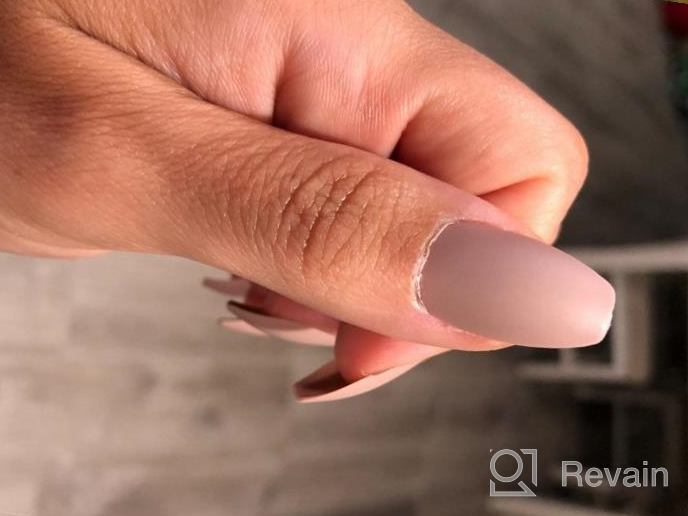 img 1 attached to Chic And Classy: 24PCS Edary Ballerina Fake Nails In Nude Pure Color Matte Coffin Design For Women review by Nick Morales