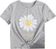 romwe casual butterfly sleeve 11 12y girls' clothing : tops, tees & blouses logo