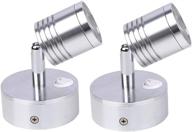 🔦 adjustable joint 12v led reading lights for eye protection - vibration-proof rv wall mount bed lamp set of 2, soft warm white, 3w logo