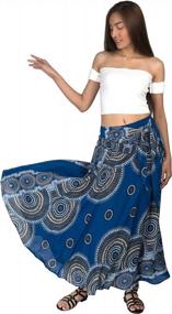img 1 attached to Women'S Long Boho Skirts - Bohemian Hippie Maxi Summer Skirt For Women