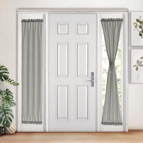 img 4 attached to Beautiful Grey Semi-Sheer French Door Curtains - Perfect For Any Home Decor!