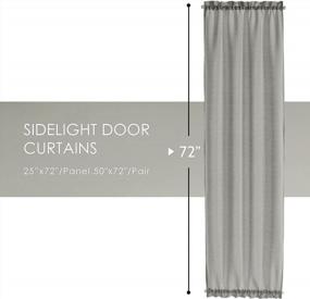 img 3 attached to Beautiful Grey Semi-Sheer French Door Curtains - Perfect For Any Home Decor!